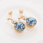 Vintage Crystal×Sapphireピアス