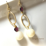 300円☆ホワイトラウンド☆オーバルリング☆のピアス/イヤリング