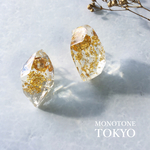氷のカケラピアス＆イヤリング(ゴールド)
