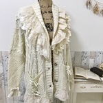 レースコラージュニットカーディガン
