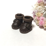 ＊送料無料＊mini☆mini　ミニチュアロールダウンブーツ⑩（こげ茶）