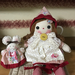 カントリードール（ちびうさちゃん付き）とんがり帽子
