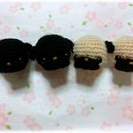 ✿ゆ…様専用✿あみぐるみ✿パグちゃん・黒パグちゃんのお顔セット♪