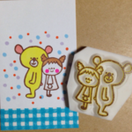 消しゴムはんこ　りんごの王様☆ことまかはんこ☆