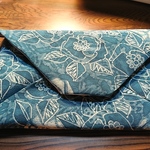 (送料無料) 着物リメイク ブルー系 数寄屋袋