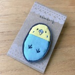 Ｅ  セキセイインコのワッペンブローチ【SALE】