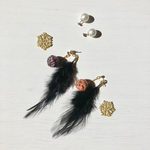 ニットボール&はね🦇のバックキャッチ 3wayピアス.:*:*