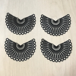 BLACK FAN DESIGN PLATE PARTS
