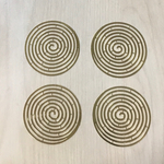GOLD CIRCLE PLATE DESIGN CHARM PARTS