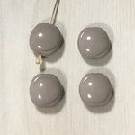 VINTAGE GRAY BEIGE OVAL SQUARE DESIGN BEADS