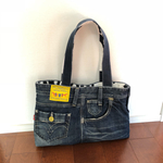 デニムリメイクバッグ  yellow 