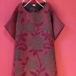 ◆SALE◆クラシカル　お花模様　ニットワンピース　burgundy 