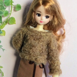 モフモフトップス(ライトブラウン)リカちゃん ブライスの洋服