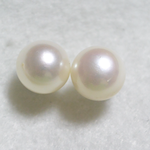（１点もの）淡水パールの一粒ピアス（超特大11.5mm・チタンポスト）