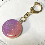  煌めきwhite flower(パープル✖︎ピンク)キーホルダー2