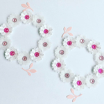 お花シール❁︎20枚❁︎white & pink
