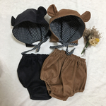 くま耳ボンネット&ブルマセット   