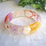 ボタニカル☆バングル【押しフルーツ＊押し花＊ドライフラワー】／ブレスレット