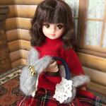［リカちゃん・プチブライスサイズ］可愛いうさぎのイヤーマフ
