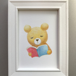 原画 くまさん読書の秋