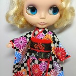 ブライス 着物 リカちゃん 着物 振袖 市松菊