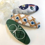  New！ミナペルホネンஐ ちょうちょと刺繍のパッチンピン 3点セット ⑅◡̈*キッズ&ベビー✦ฺプレゼントにも