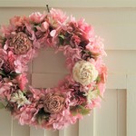 春リース＊アンティークピンク