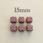  importアクリルキューブビーズ ピンク 6個入