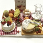hand:made:ミニチュア：ドールハウス：再販ケーキ作りセット再販：：