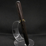 木軸万年筆 ◆ ウエンジ ◆ 標準型 ◆ 太軸 ◆ ゴールドトリム ◆ Wenge Milletia