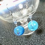 蒼いオーロラピアス(イヤリング)