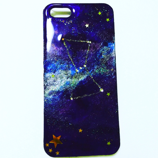 宇宙柄iphoneケース セミオーダー ハンドメイドマーケット Minne