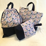 key☆様専用オーダー品♡レッスンバッグ&上履き袋・リバティ・キューフォーザズー・受注、オーダー可・入園入学・お受験に