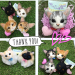 kuronyannko様 猫 羊毛フェルトストラップ