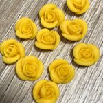 樹脂バラ ハンドメイドパーツ 黄色