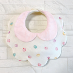 マカロンの襟つきもくもくスタイ(ピンク)