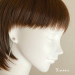 【送無】２WAYピアス　CZ＆バー