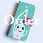 ポンコリ様オーダー品＊のみた の手帳型iPhoneケース