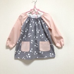 グレーチェリー×ピンク♡　スモック　 3歳から5歳 