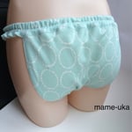 冬のおススメ‼️【ミントグリーンのスムースニット】浅ばき、深ばき、M、L、LL、ふんどしパンツ リンパよけ ショーツ ストレスフリー  普段ばき mameパンティ  送料込
