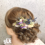 成人式や結婚式に✴︎簡単アレンジできるドライフラワー髪飾り