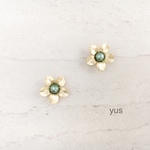 つや消しマットゴールド☆フラワーピアス/イヤリング