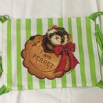 キャリー用ハンモック　黄緑「I am ferret.」