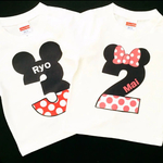 パンダ耳の水玉 オーダー名前入り Tシャツ