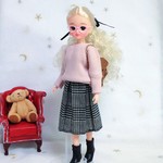 リブニットカットソー　ペールピンク＊リカちゃん