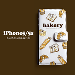 【再販】ぶちゃくま。ベーカリー手帳型スマホケース5/5s/SE