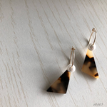  14kgf♢べっ甲&パールフープピアス♡