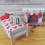 【オーダー品】クリスマスのベッドとマントルピース
