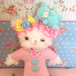 ゆめ色のスタイがおしゃれ✨ウィンクアイ☆わたあめベビーベア☆ピンク☆ゆめかわいい☆ブライス☆ぬいぐるみ☆ドール☆人形☆ファンシー