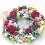 紫陽花 リース＊クリスマスリース 結婚祝い 誕生日プレゼント   引越し祝い ギフト